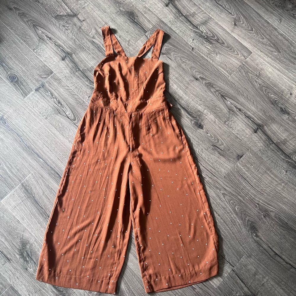 Love stitch  Women’s Dot print Wide legs Overall size M